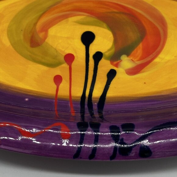 Cooks New Zealand Art Pottery Oval Serving Bowl Vegetables Pasta 17 X 11  Modern - Picture 5 of 11